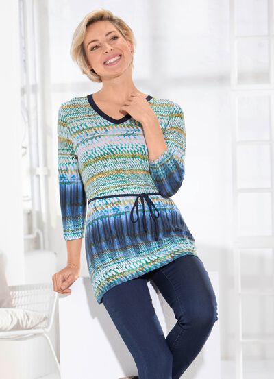 Fantastisk tunika med b&auml;ltesh&auml;llor och knytsk&auml;rp 