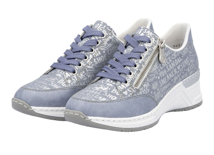 Rieker sneakers med snörning av tryckt syntetmaterial, 