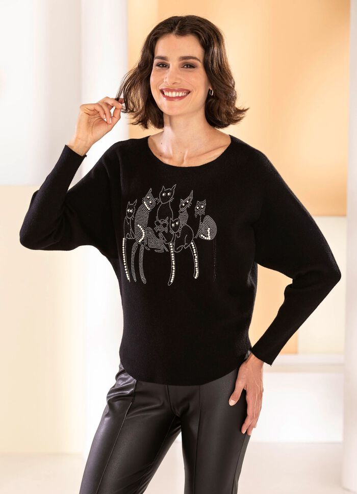 Pullover i mjuk, finstickad 