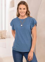 Skjorta med volang&auml;rmar 