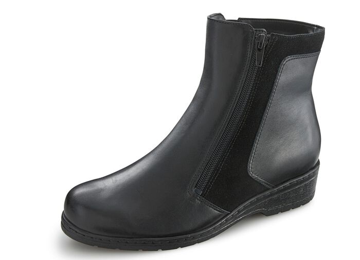 ELENA EDEN st&ouml;vletter med &auml;kta lammskinnsfoder SVART