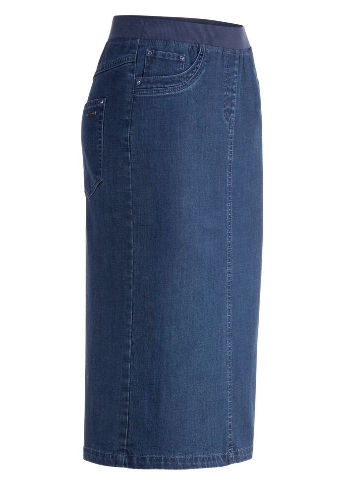 Kjol i rakt snitt JEANSBL&Aring;