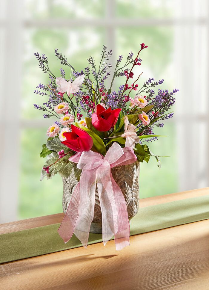 lavendel blomsterarrangemang 