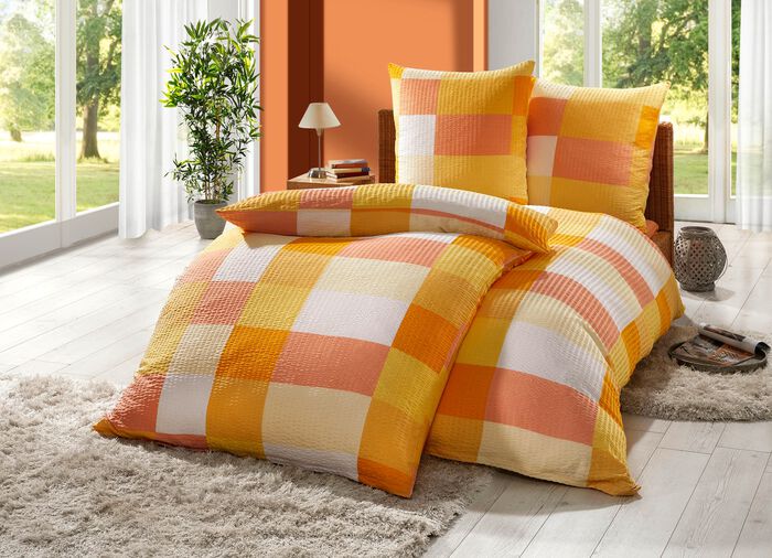 Mikrofiber seersucker s&auml;nglinne set 