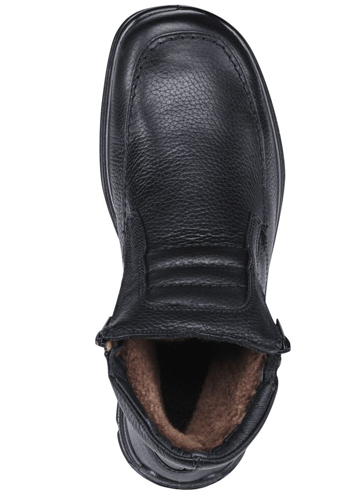 GINO GALANTE, fodrade herrst&ouml;vlar, vinterskor, med lammskinn SVART