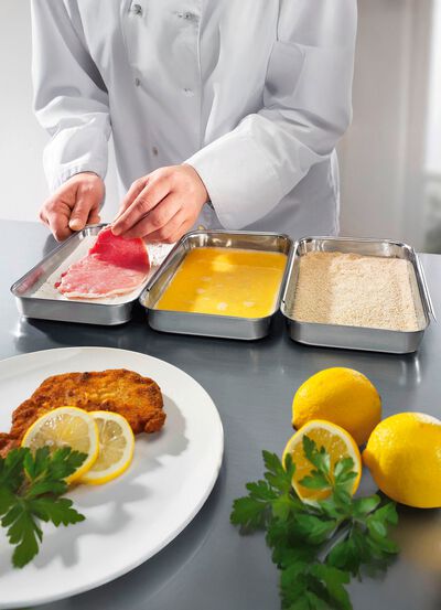 Paneringsset, 3 st. tillverkad av rostfritt st&aring;l 