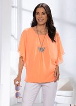 Skjorta med chiffong i 2 färger APRIKOS
