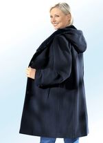 Kort kappa med fixerad huva 