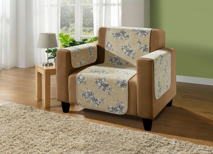 H&ouml;gkvalitativa hemtillbeh&ouml;r med bandkant BEIGE