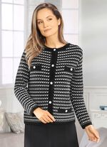 Cardigan med genomarbetad texturerad mix 