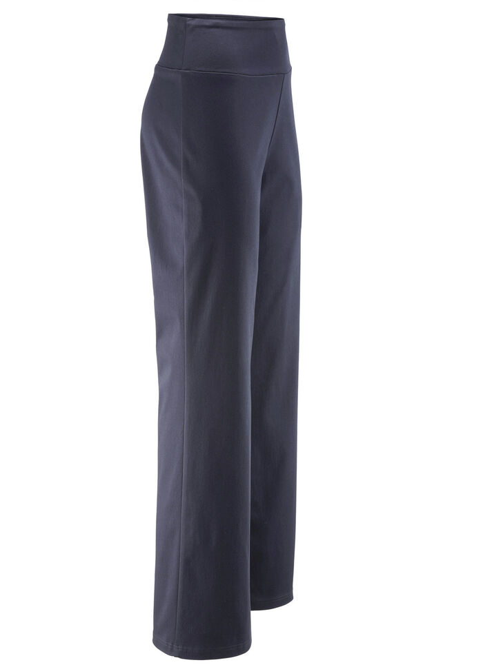 Mjuka stretchbyxor i trendig vidd MARINE