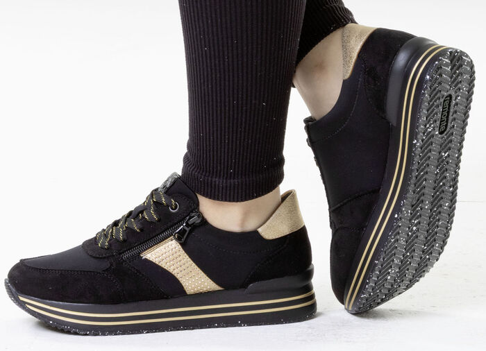 Remonte, trendiga damsneakers, vidd G, med uttagbar fotbädd, 
