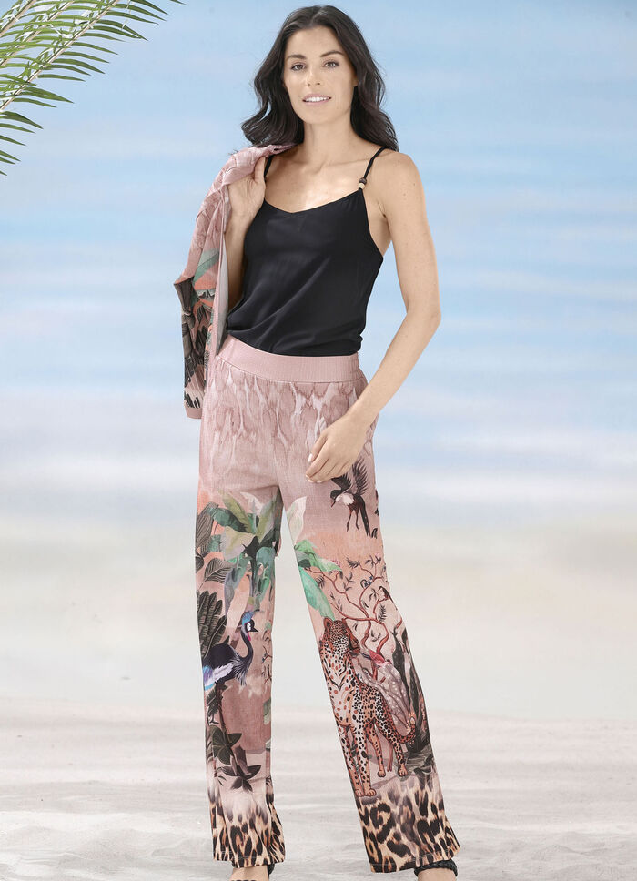 Laurina-byxor med briljant färgtryck 