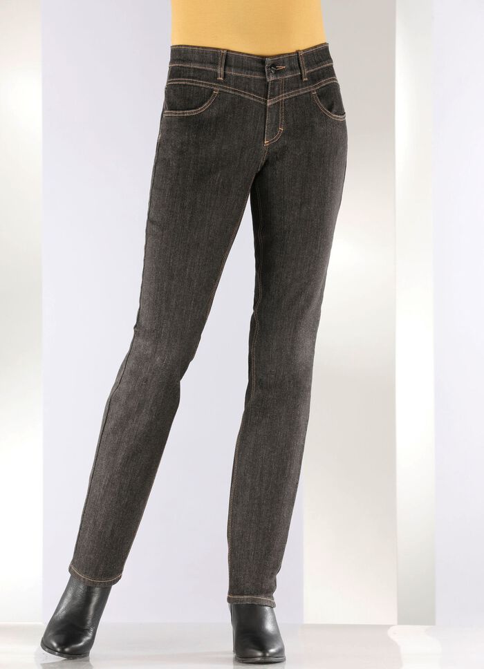 Magiska jeans med figurformande jeanssadel 
