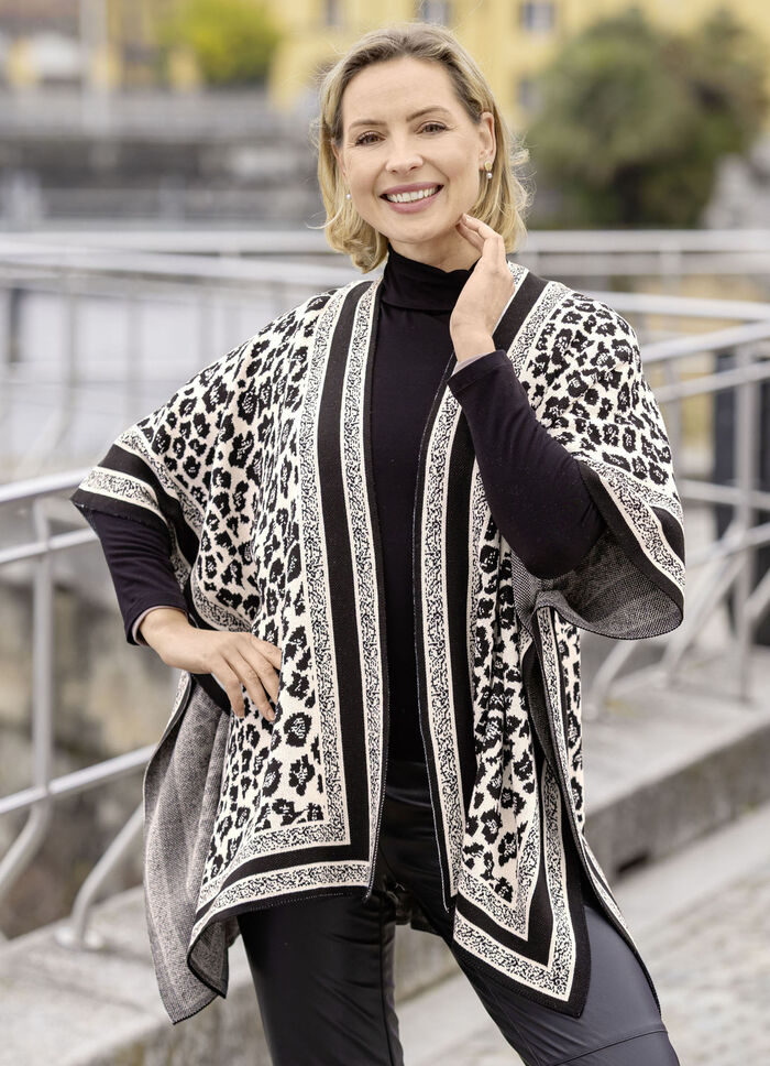 Poncho i jacquarddesign, 