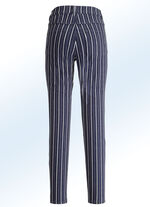 Jeans i distinkt randig design M&Ouml;RKBL&Aring; ECRU