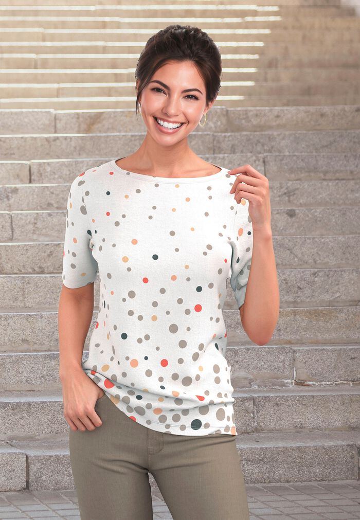 Skjorta med prickm&ouml;nster 