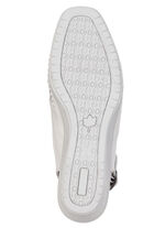 ELENA EDEN, eleganta damsandaler, vidd G, med resårband ECRU-SILBER