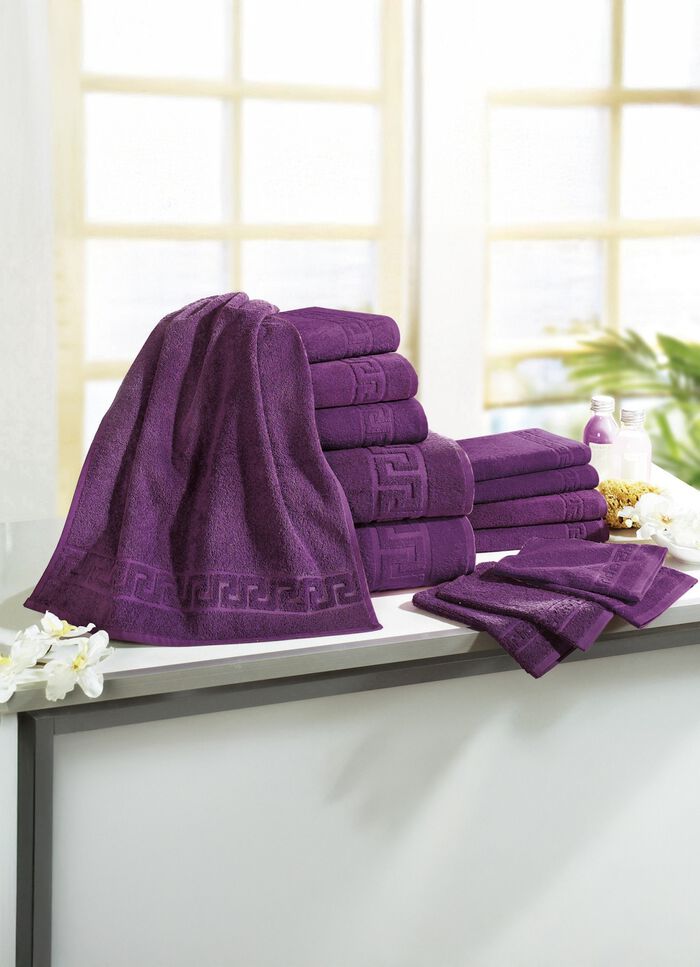 Frott&eacute;serie med slingrande jacquardstruktur 