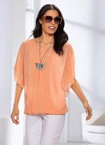 Skjorta med chiffong i 2 färger APRIKOS