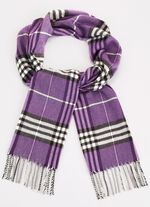 Halsduk med rutig design 