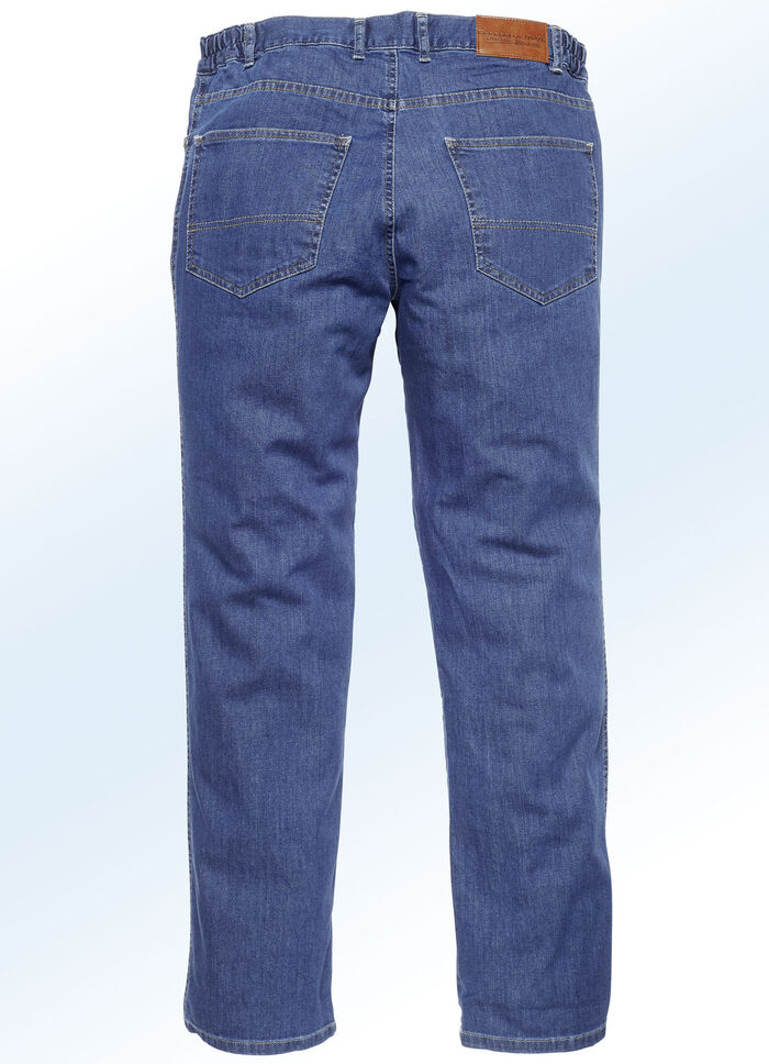 Jeans från Francesco Botti med resårinfällningar i 3 färger, 