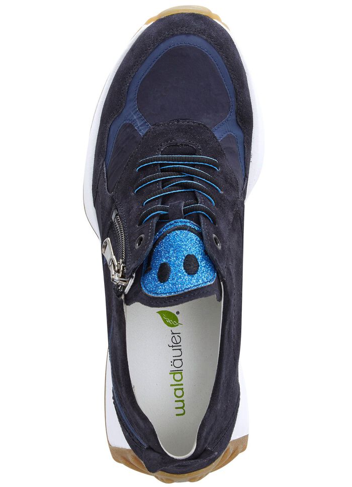 Waldl&auml;ufer sneakers med fr&auml;cka glitterapplikationer M&Ouml;RKBL&Aring;