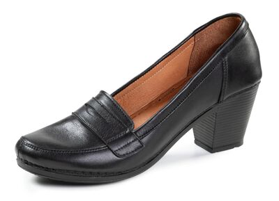 Gemini pumps gjorda av delvis skuggat nappal&auml;der av kohud 