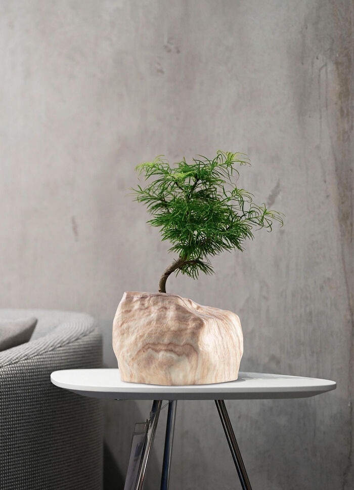 Växtkruka från Botanyia i elegant naturstenslook SAND