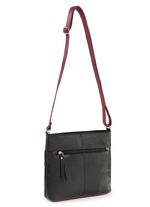 Laurina, v&auml;ska, dam, med justerbar axelrem SVART-BORDEAUX