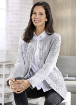 Kofta med jungfrulig ull GRÅ