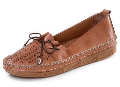 ELENA EDEN, somriga damtofflor, bredd G, tillverkade av l&auml;der 