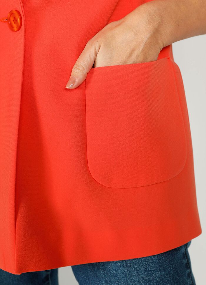 Kavaj med slitsade 3/4-&auml;rmar 