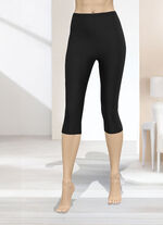 Caprileggings i pull-on-modell SVART