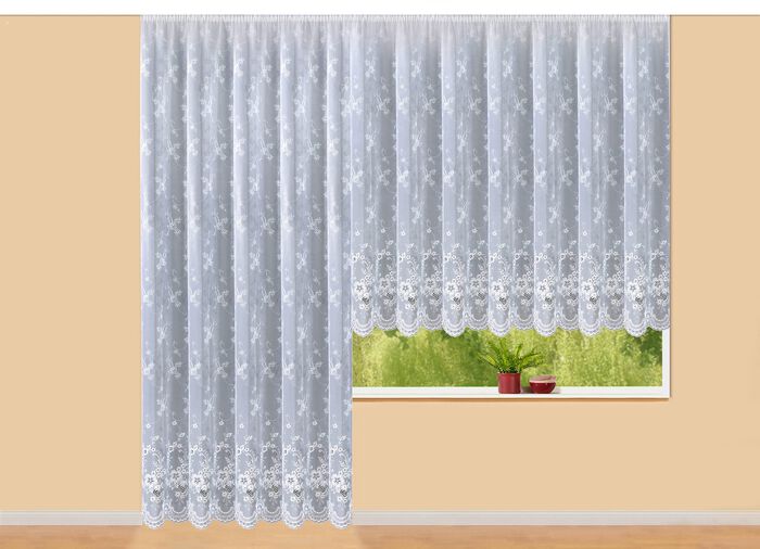 Rullgardin med Plauen-broderi och universalskena 