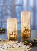 Lykta med integrerad belysning i set om 2 