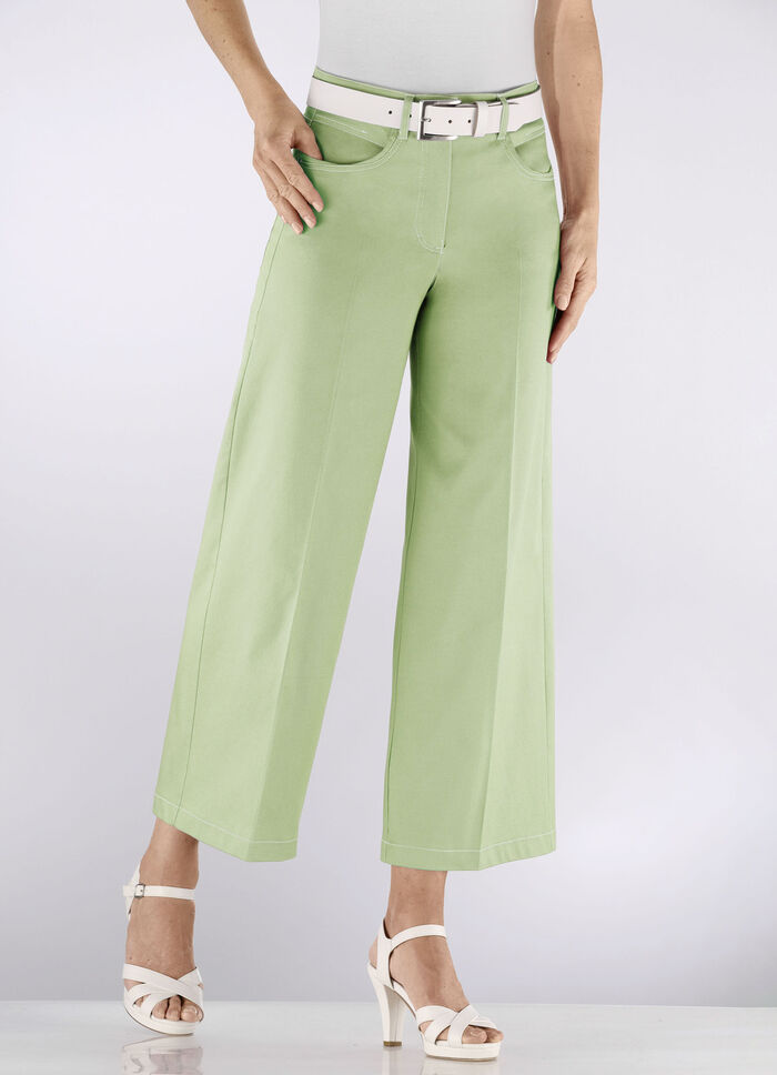 Culottes med trendiga vida ben GR&Uuml;N