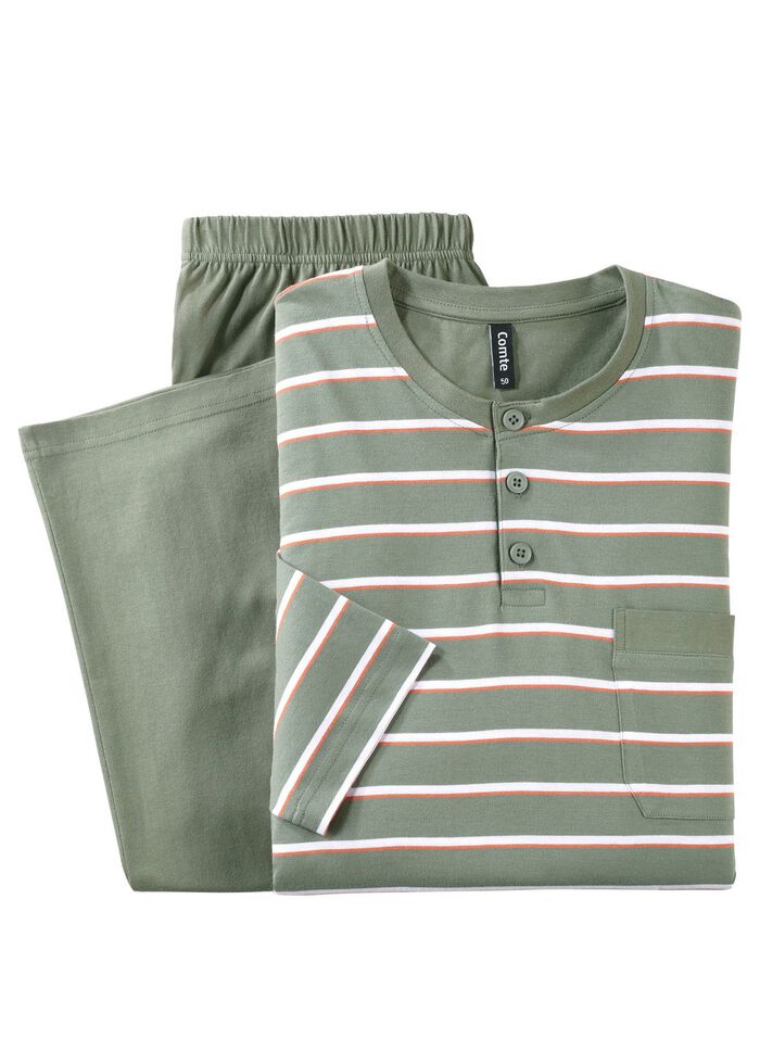 Pyjamas i tv&aring;-pack med knappsl&aring; och &ouml;ppna muddar 