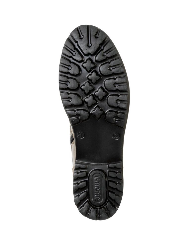 Remonte ankelboots med trendiga dekorativa kedjor i sn&ouml;rningslook TAUPE