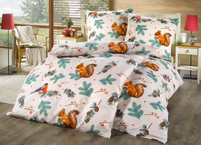 Biber s&auml;ngkl&auml;desset i 100 % bomull 