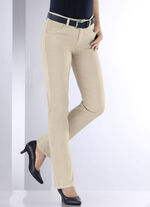 Magiska jeans i 5-ficksform BEIGE