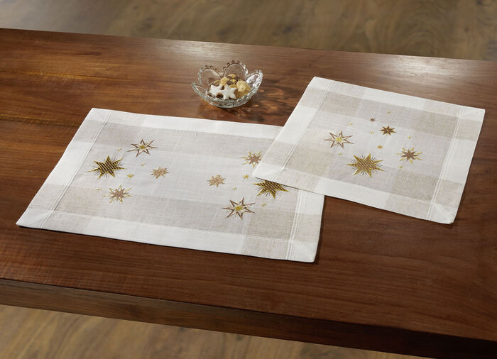 Bords- och rumsdekoration med stjärndesign SEKTGULD