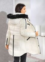 Kort kappa med fuskp&auml;lsfoder i luvan 