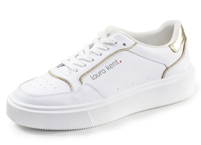 LAURA KENT, trendiga damsneakers, vidd H, med uttagbar fotbädd VIT
