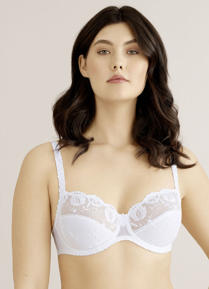 Felina Conturelle bygel-bh med broderade spetsar VIT