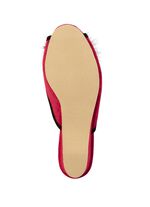 ELENA EDEN mulor med svart fuskp&auml;ls pompom R&Ouml;D