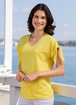 Skjorta med knytband i 2 f&auml;rger 