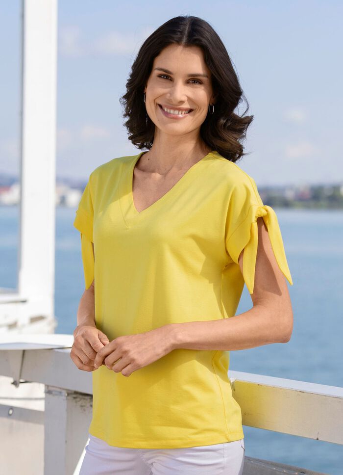 Skjorta med knytband i 2 f&auml;rger 