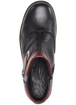 ELENA EDEN bootie med snygga metallsmycken SVART-BORDEAUX