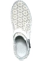 Gemini st&ouml;vlar i mockasin med justerbart dekorativt l&aring;s VIT